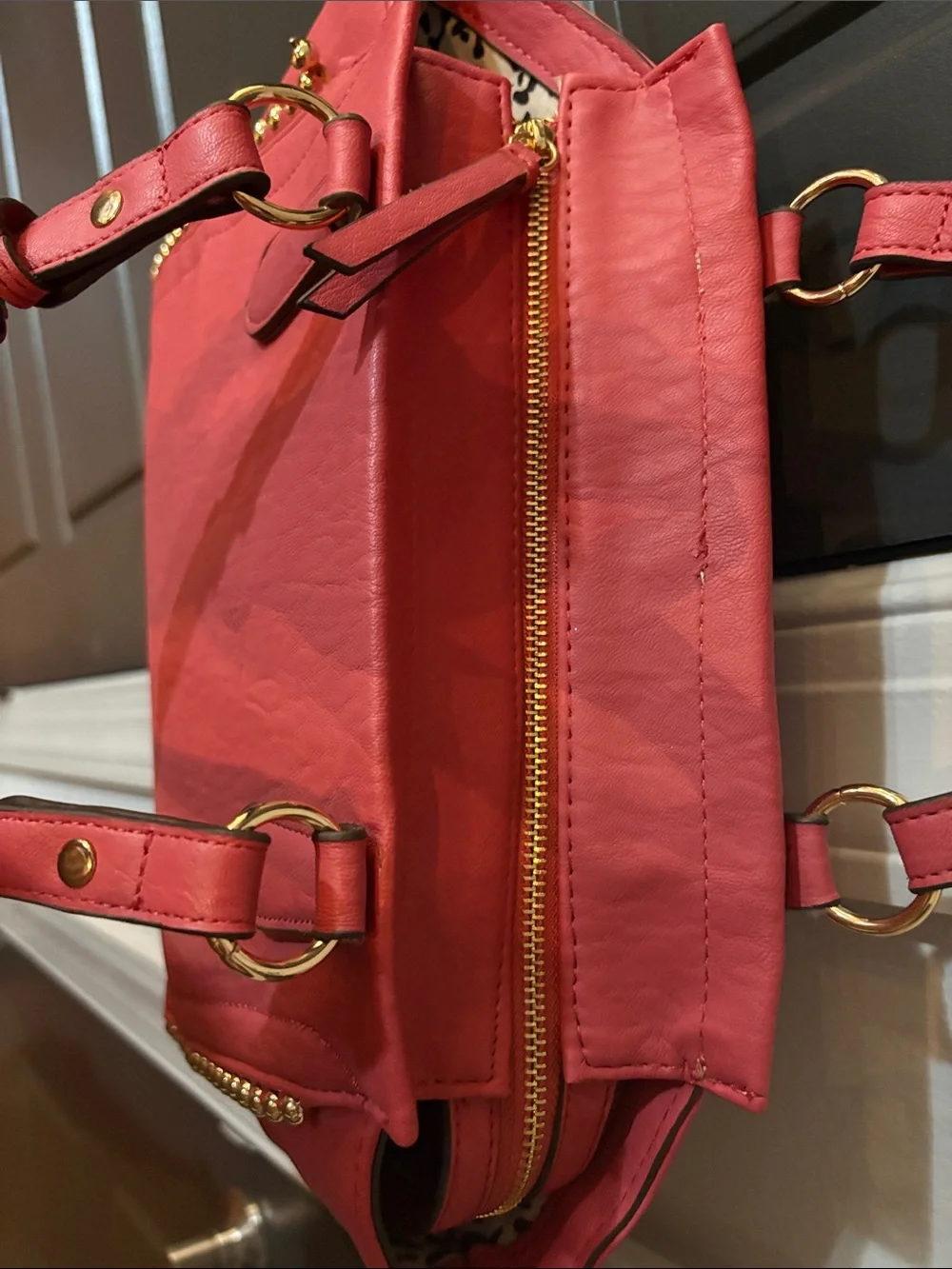 Jessica Simpson Women's Structured Tote Bag in Coral Red